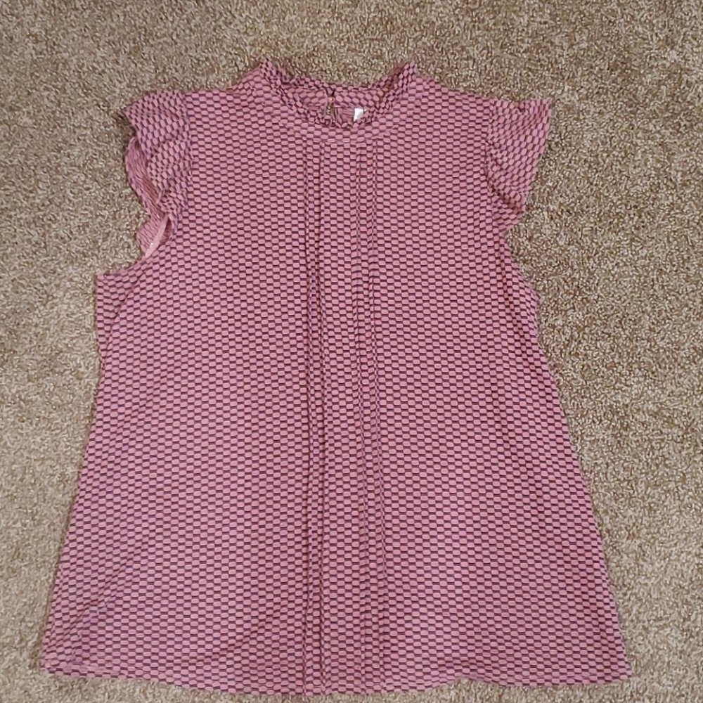 XL Elle cap sleeve mock neck top